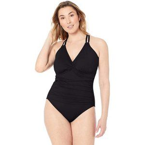 NWT La Blanca Cross Back One-Piece Swimsuit